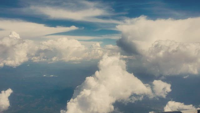 Clouds and blue sky background.