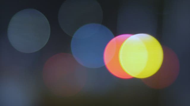 Blinking round lights with bokeh effect.