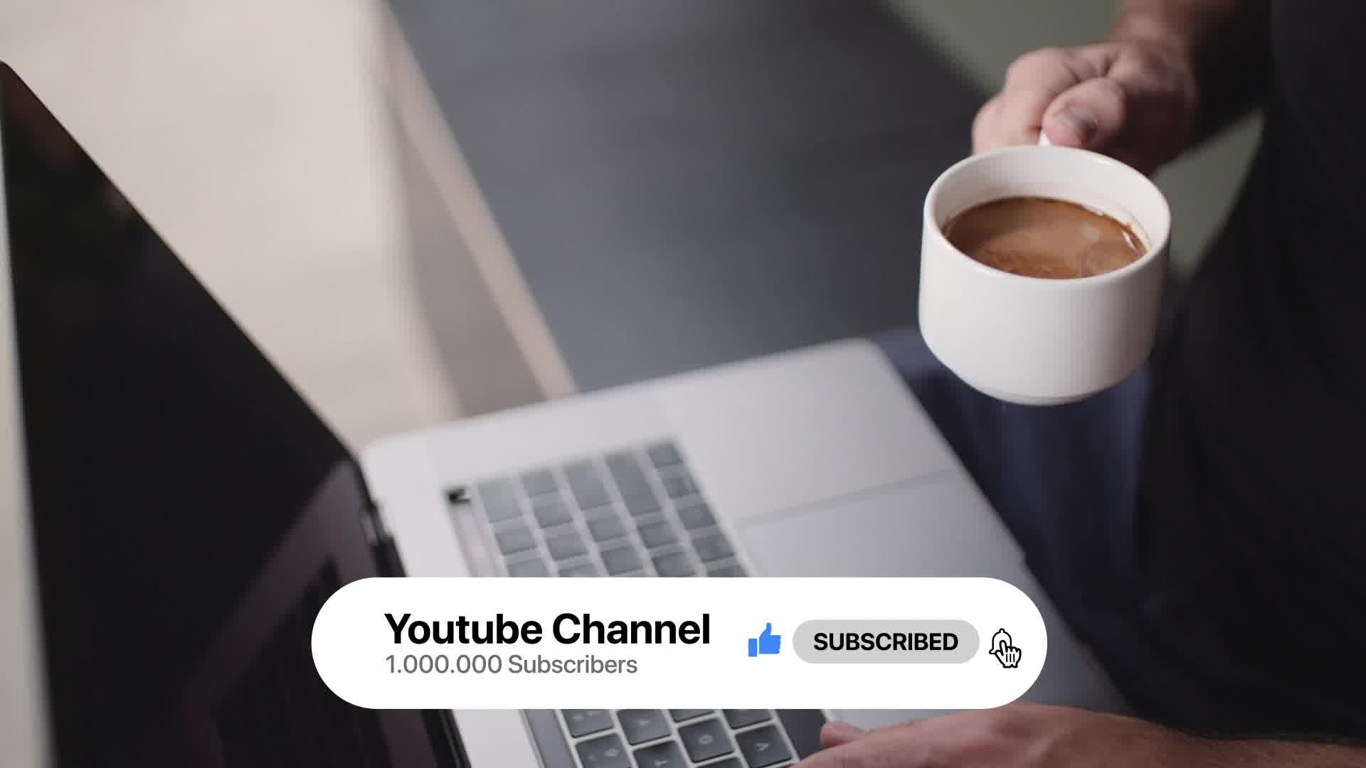 YouTube channel banner with buttons.