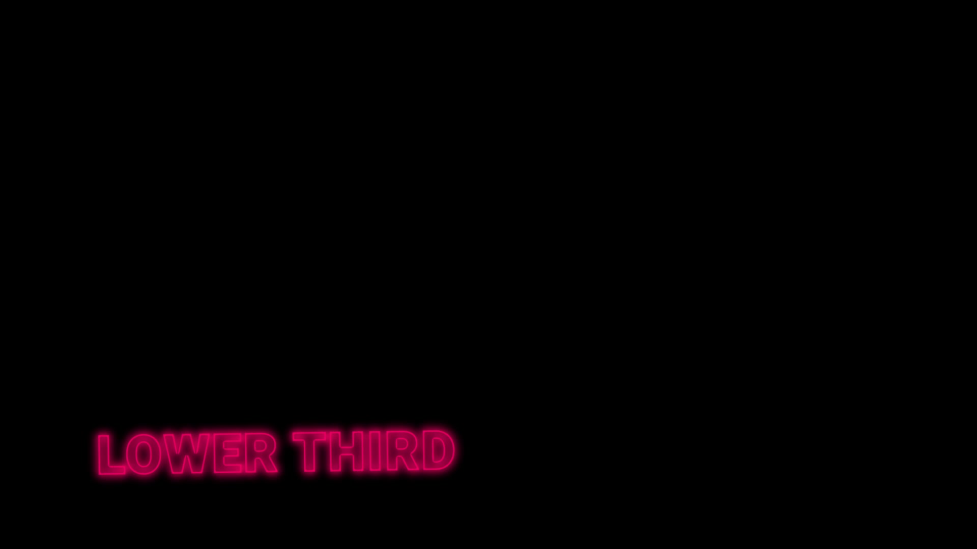 Neon Lower Third Title Block.